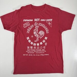 Ripple Junction Sriracha Hot Chili Sauce T-Shirt Adult Medium Red Huy Fong Foods